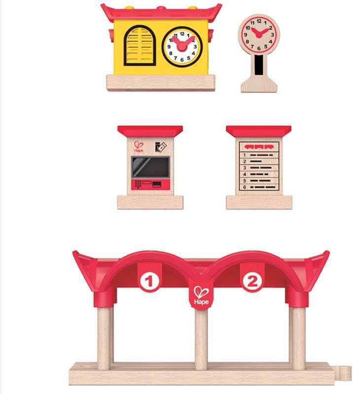 Hape E3702 Record Listen & Light Railway Station - Wooden Track Track Accessories - Hatke