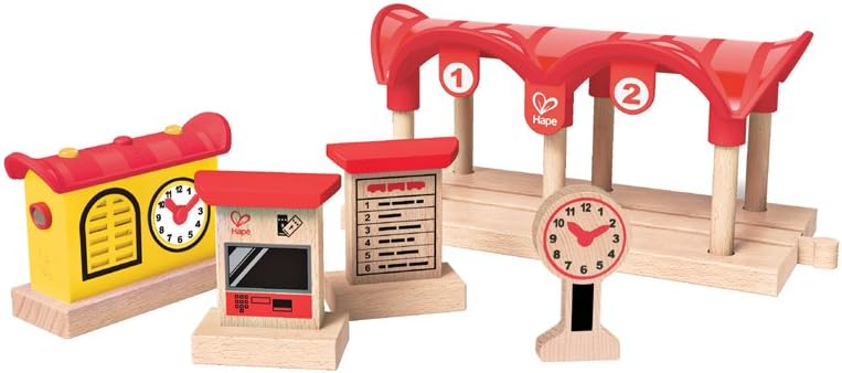 Hape E3702 Record Listen & Light Railway Station - Wooden Track Track Accessories - Hatke