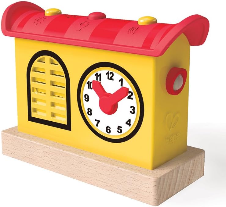 Hape E3702 Record Listen & Light Railway Station - Wooden Track Track Accessories - Hatke