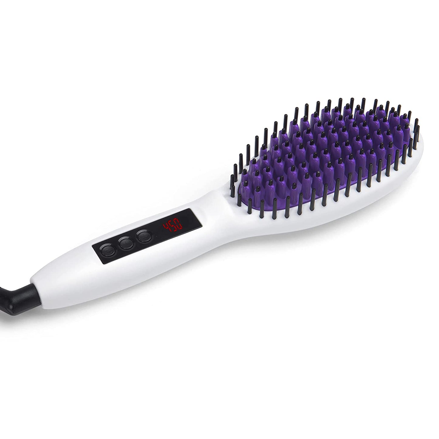 InStyler Straight Up Ceramic Straightening Brush - Detangling Hair Brush Straightener with Powerful Ceramic Heated Plates for Smooth, Frizz-Free Hair - For Thick, Curly & Wavy Hair Types - Hatke