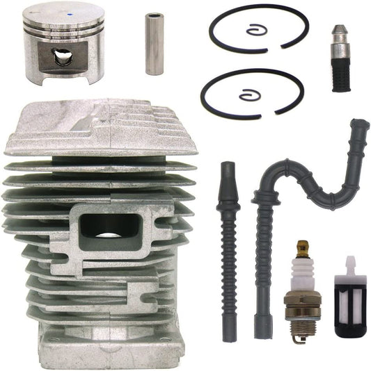 NIMTEK 46mm Cylinder Piston Assembly Kit+ Fuel Line Filter Spark Plug Fits Stihl MS290 MS310 MS390 029 039 Chainsaw Parts