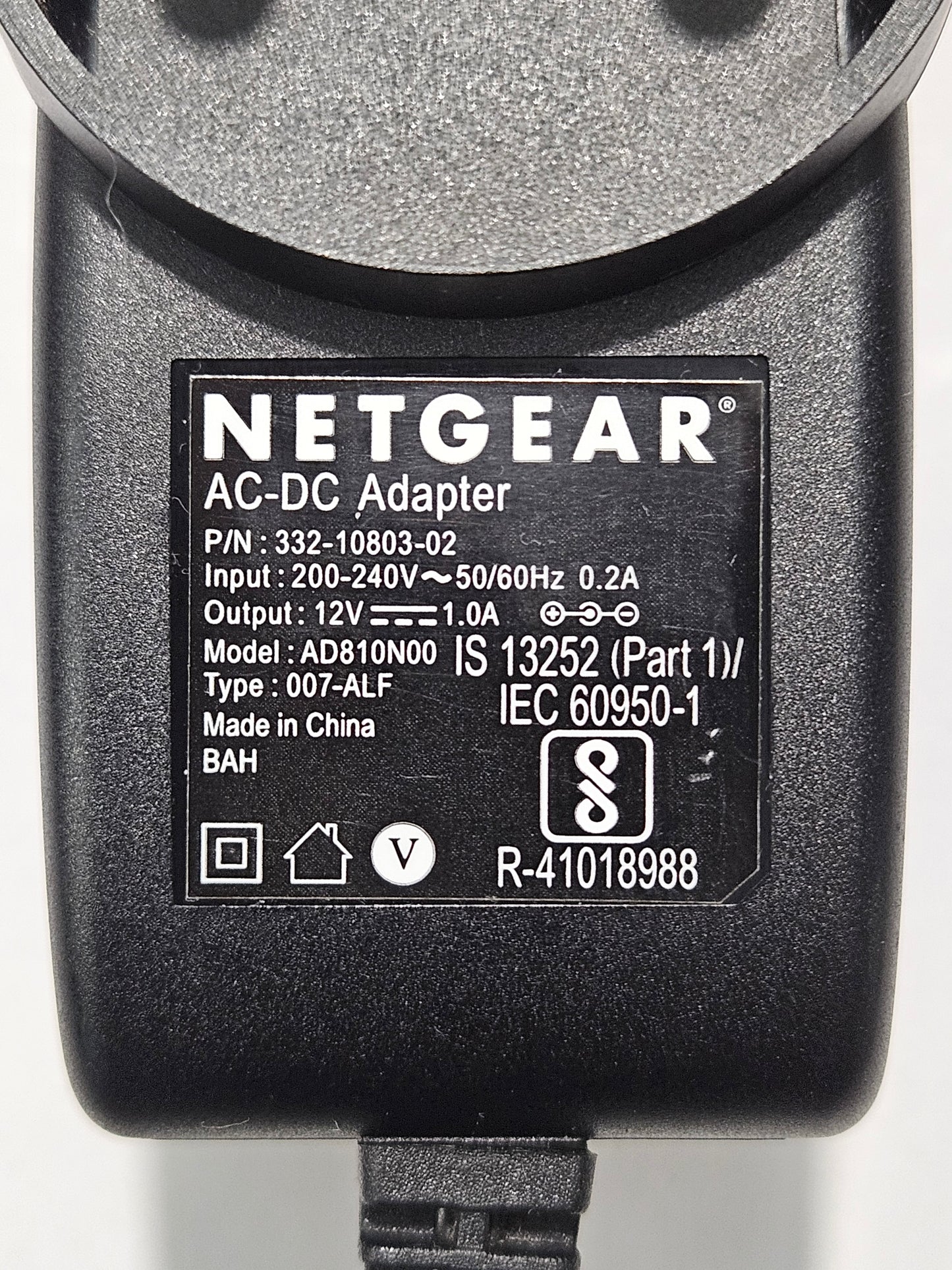 12V 1.0A Original & Genuine Netgear AC/DC Power Adapter - Hatke