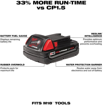 Milwaukee 48-11-1820 M18 18v REDLITHIUM 2.0 Compact Battery Pack