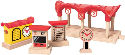 Hape E3702 Record Listen & Light Railway Station - Wooden Track Track Accessories - Hatke