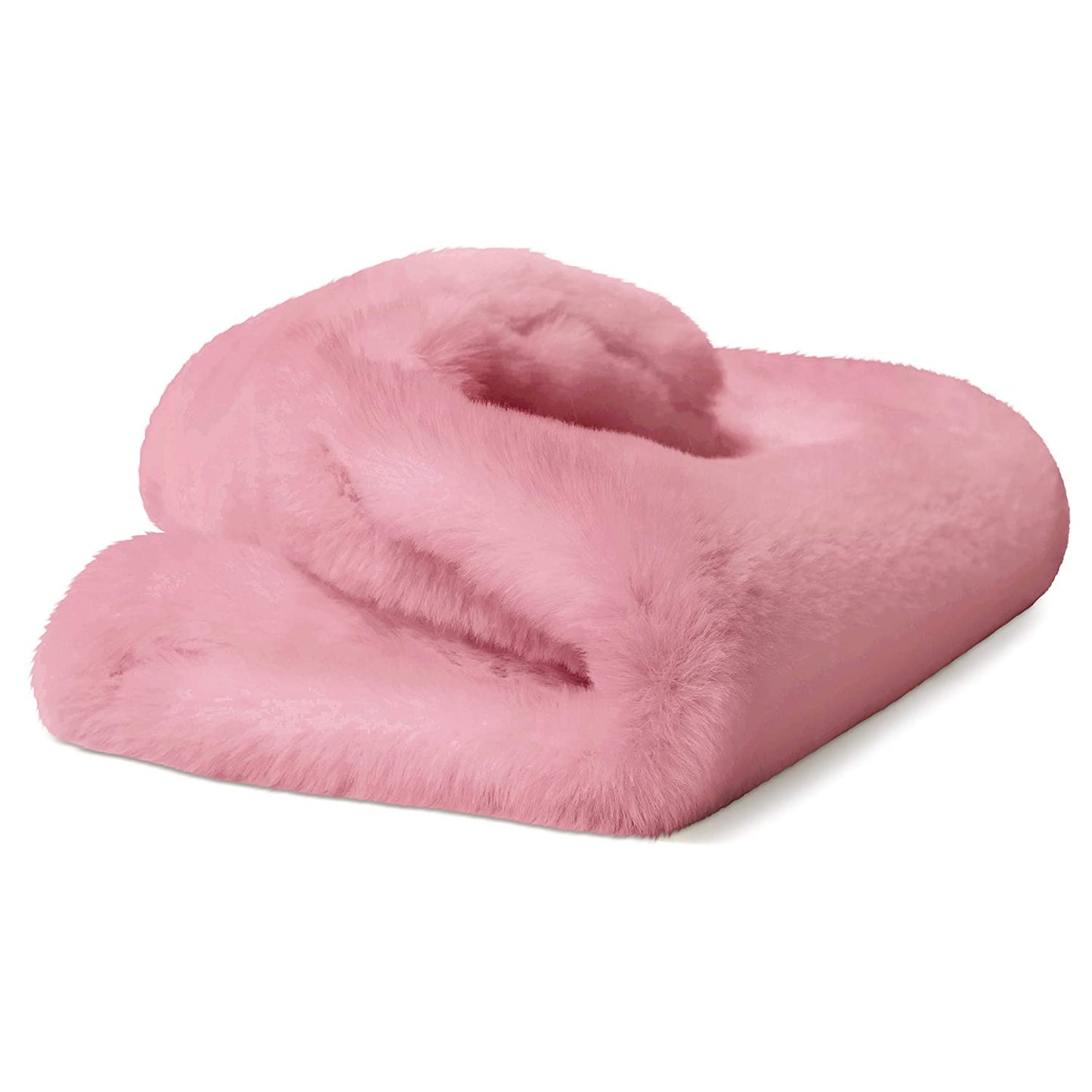 Milliard Full Body Pillow with Shredded Memory Foam | Long Pillow for Sleeping 20x54 | Ultra Soft and Plush Faux Fur Removable Cover (Pink) - Hatke