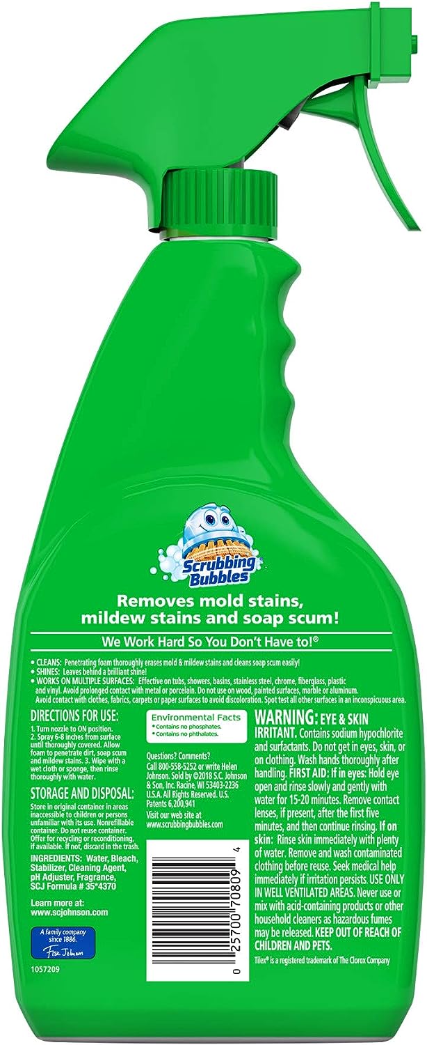 Scrubbing Bubbles, Foaming Bleach Bathroom Cleaner, 32 oz