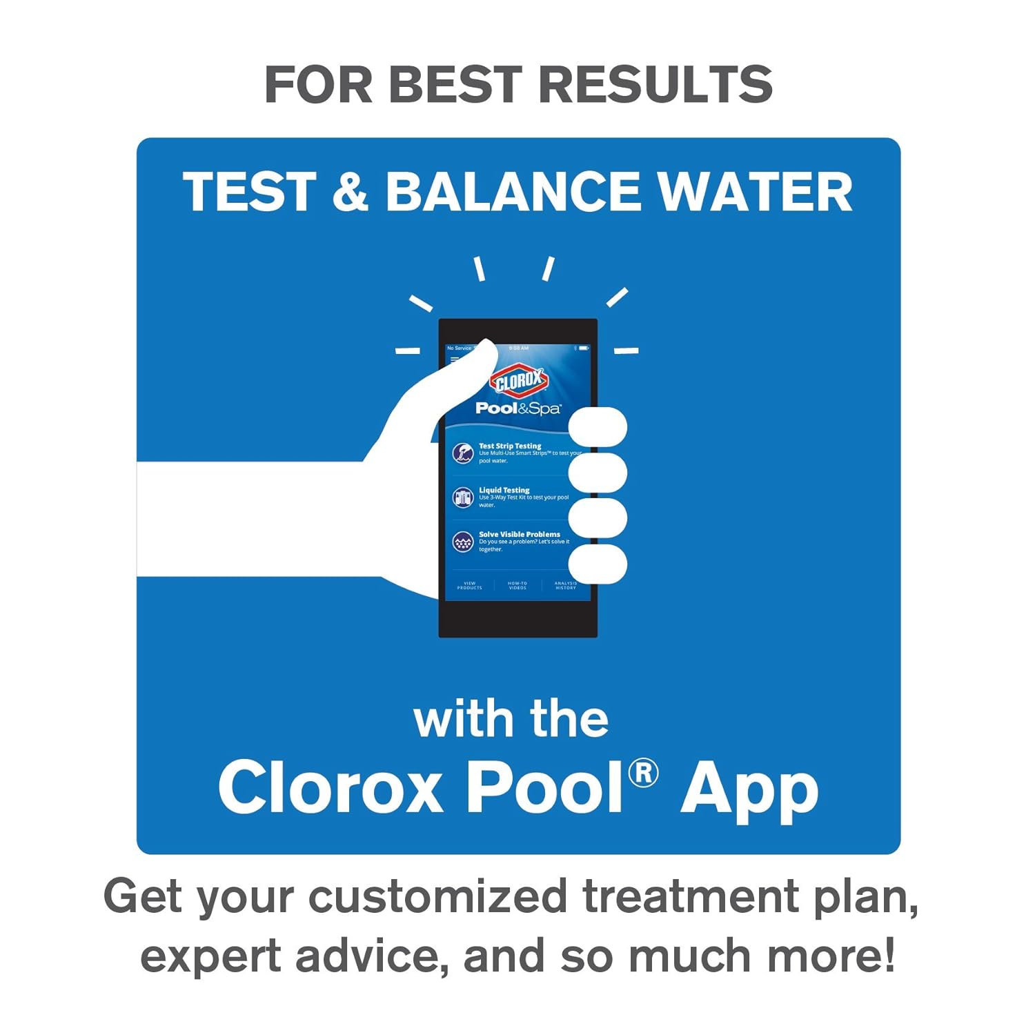 Clorox Shock XtraBlue Keeps Pool & Spa Crystal Clear - Kills & Prevents Algae & Bacteria 1 lb - Hatke
