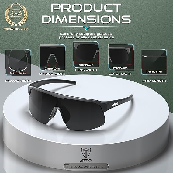 ATTCL Polarized Riding Unisex Goggles With UV Protection Sunglassses For Men & Women - Hatke
