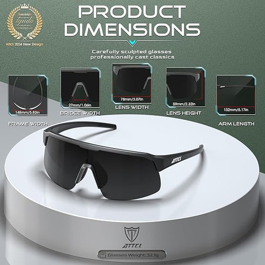 ATTCL Polarized Riding Unisex Goggles With UV Protection Sunglassses For Men & Women - Hatke