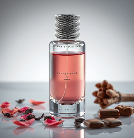 Damask Rose & Oud by Luxure Fragrances - Oriental Floral Oud Perfume - Eau De Parfum - Unisex - 20ml - Hatke
