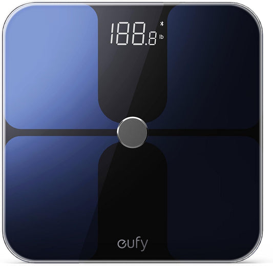 Eufy by Anker, Bluetooth Wireless Digital Bathroom Smart Scale P1, Black, lbs/kg. (Open Box Brand New)