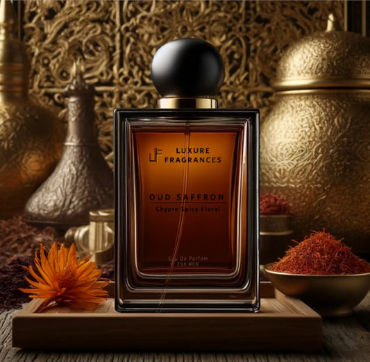 Oud Saffron  by Luxure Fragrances - Chypre Spicy Floral Perfume - Eau De Parfum - For Men - 50ml