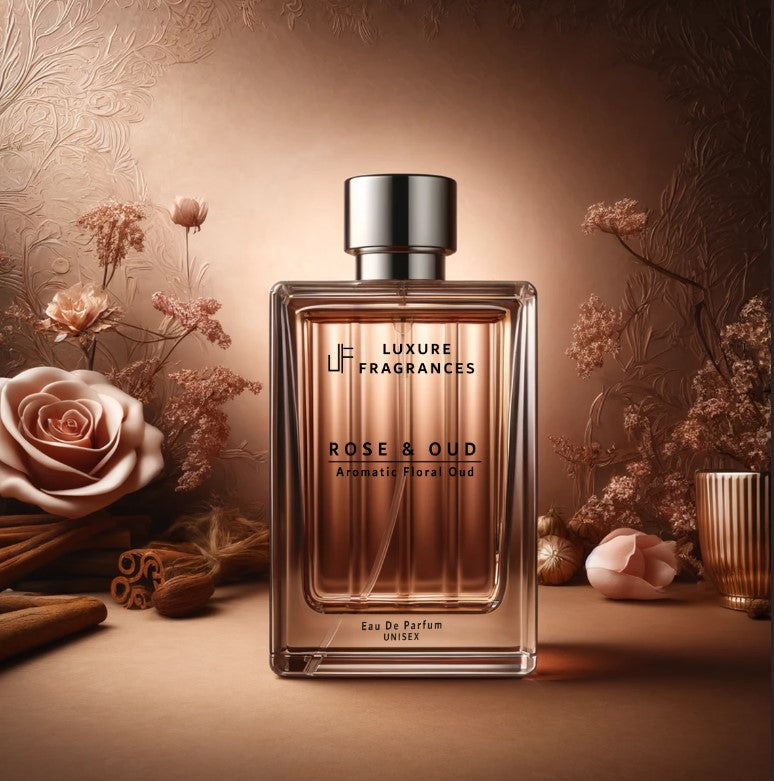 Rose & Oud by Luxure Fragrances - Aromatic Floral Oud Perfume - Eau De Parfum - Unisex - 50ml