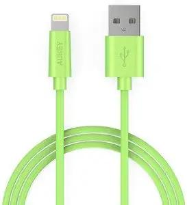 Aukey CB-D20 Lightning Apple IPhone MFI Certified USB Sync & Charging Cable (Green) - Hatke