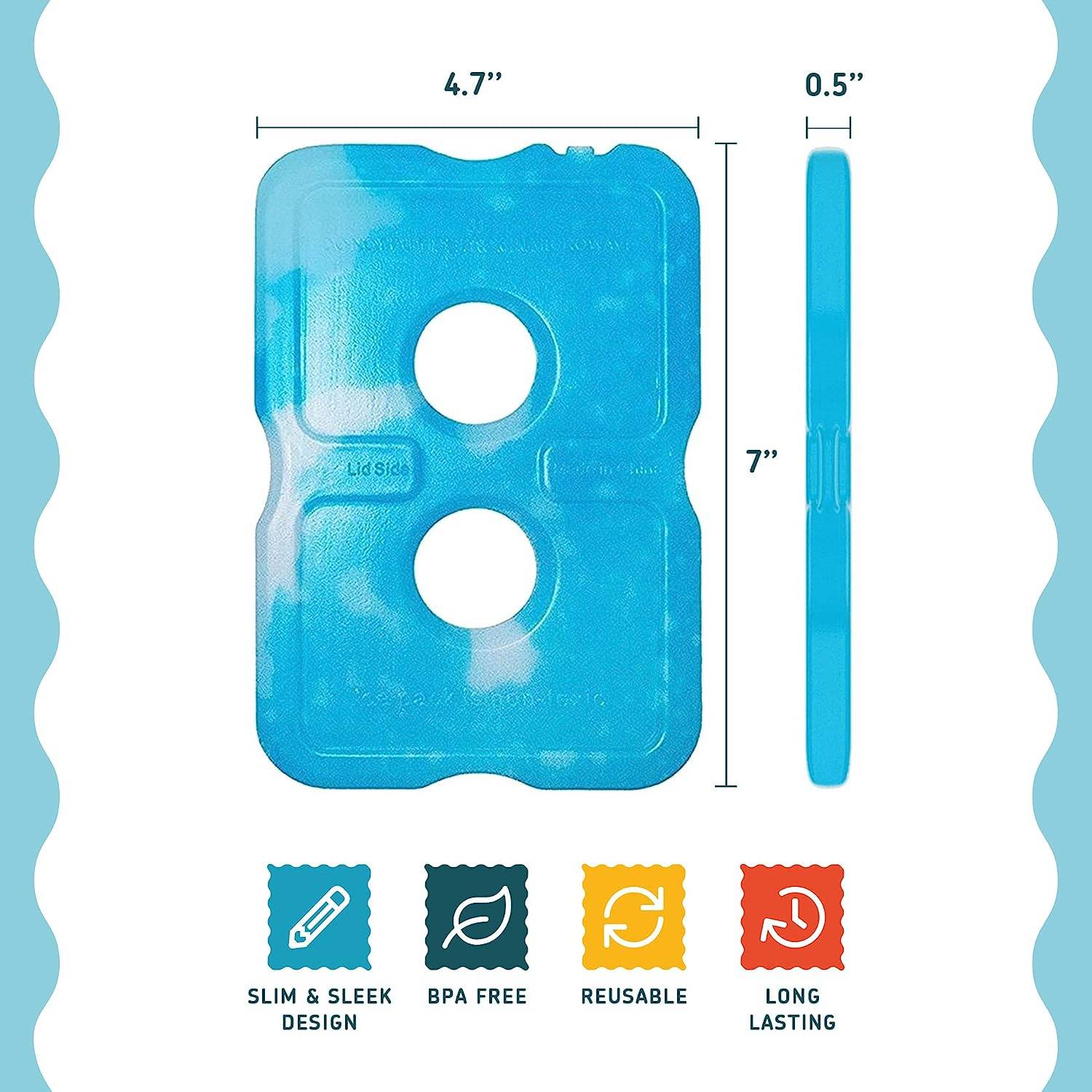 Reusable Freezer Ice Packs Cooler for Lunch Bags, Lunch Bag (Set of 8) - Hatke
