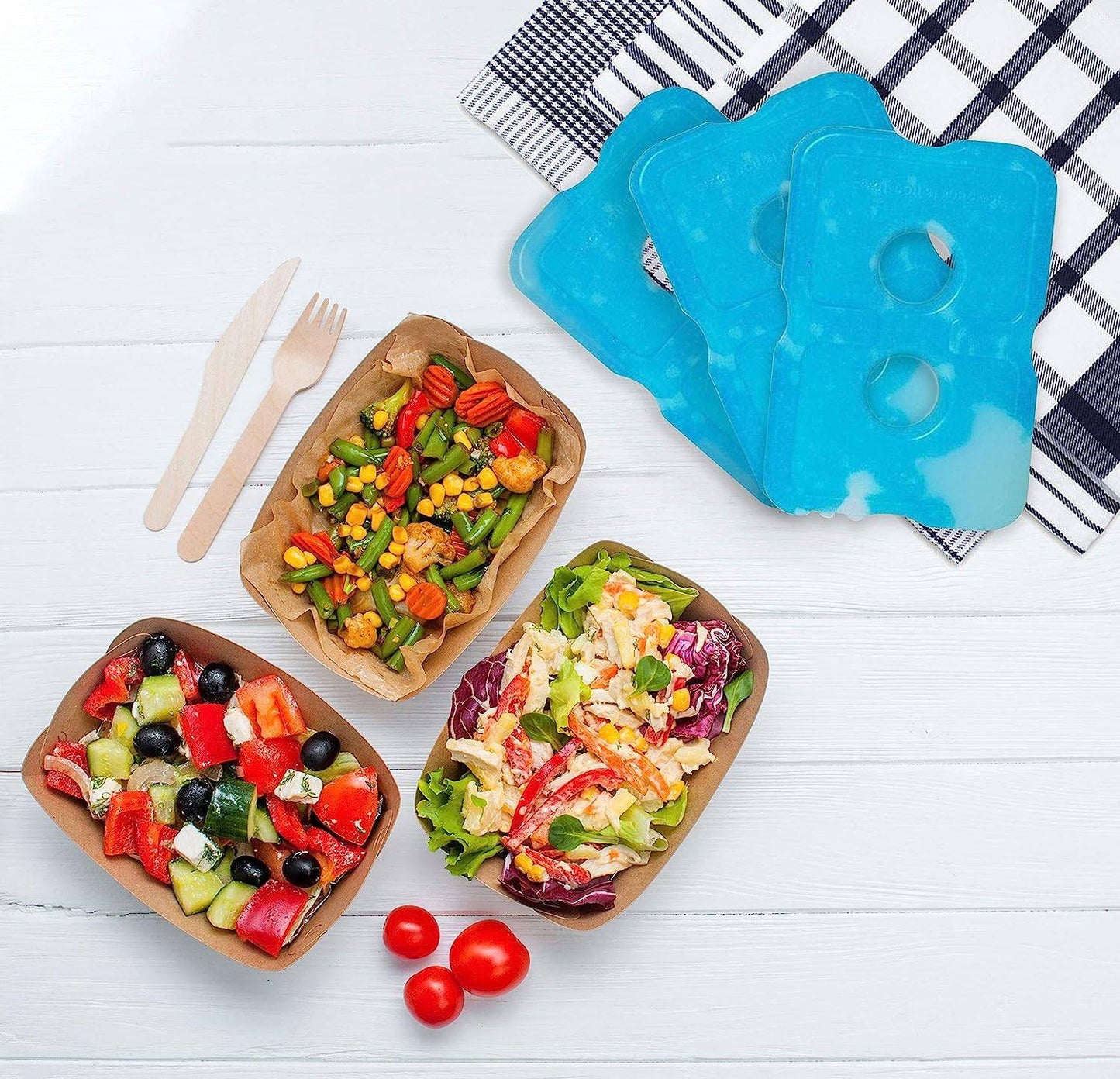 Reusable Freezer Ice Packs Cooler for Lunch Bags, Lunch Bag (Set of 8) - Hatke