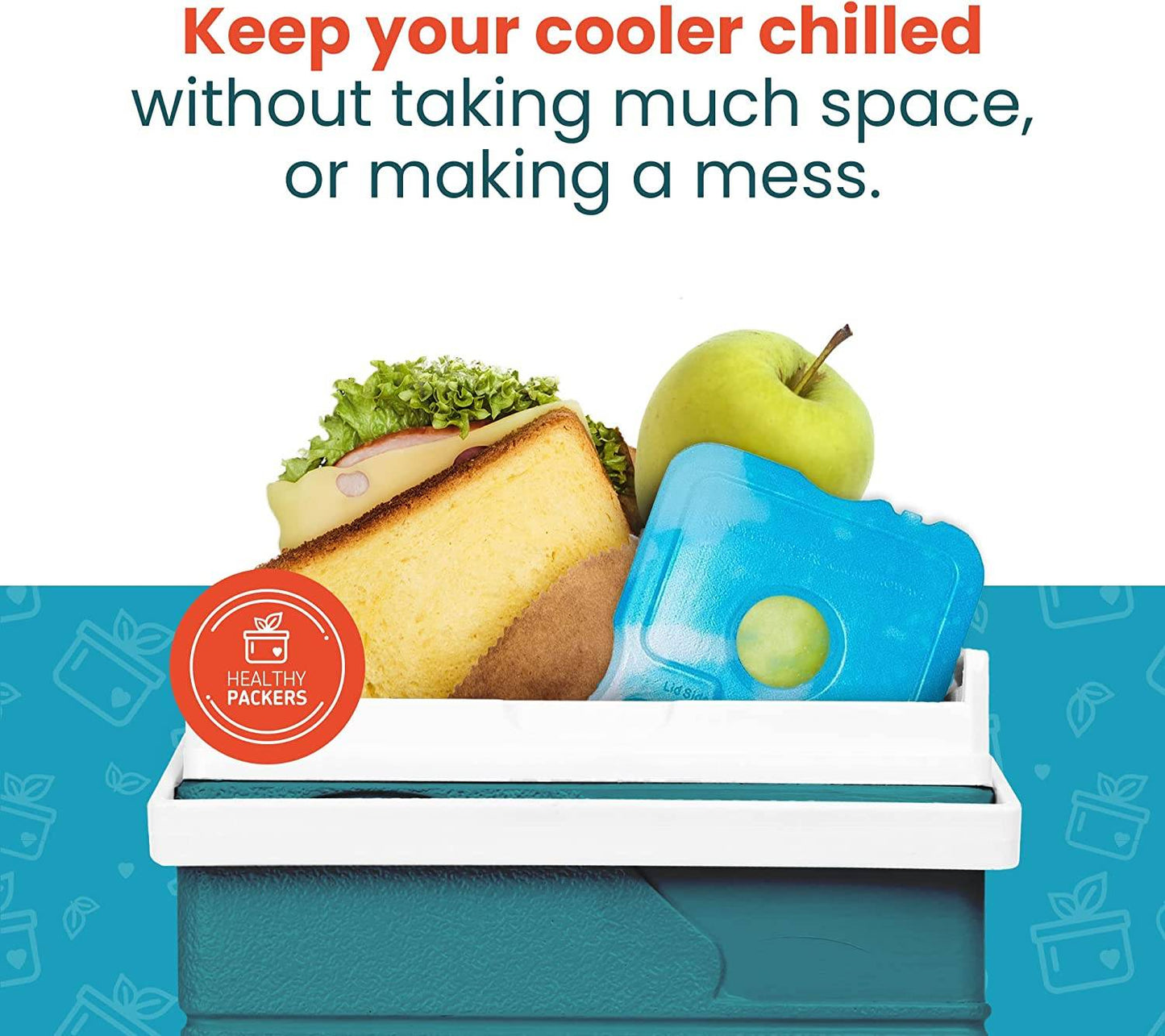 Reusable Freezer Ice Packs Cooler for Lunch Bags, Lunch Bag (Set of 8) - Hatke