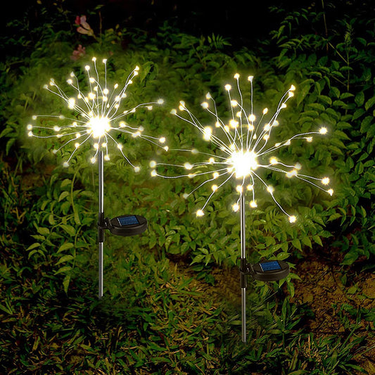 Solar Powered Garden Firework String Lights with 2 Lighting Modes Twinkling and Steady-ON for Garden, Patio, Yard, Flowerbed, Parties (Warm White) by Anordsem