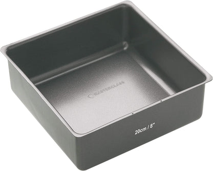 Masterclass Non-stick Deep Square Cake Tin With Loose Base, 20cm (8") - Hatke
