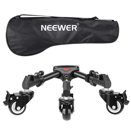 Neewer Photography Professional Heavy Duty Tripod Dolly with Rubber Wheels and Adjustable Leg Mounts for Canon Nikon Sony DSLR Cameras Camcorder Photo Video Lighting