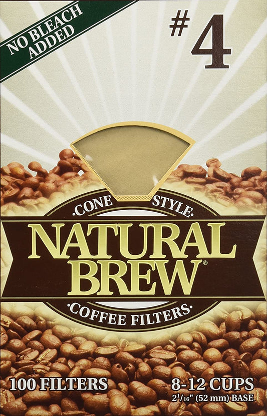 Natural Brew #4 Coffee Filters 100 Filters Pack