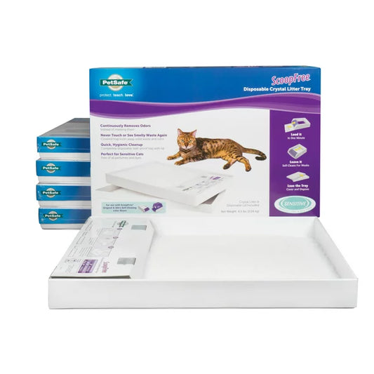 PetSafe ScoopFree Self-Cleaning Cat Litter Box Tray Refills with Sensitive Non-Clumping Crystals, 3-Pack