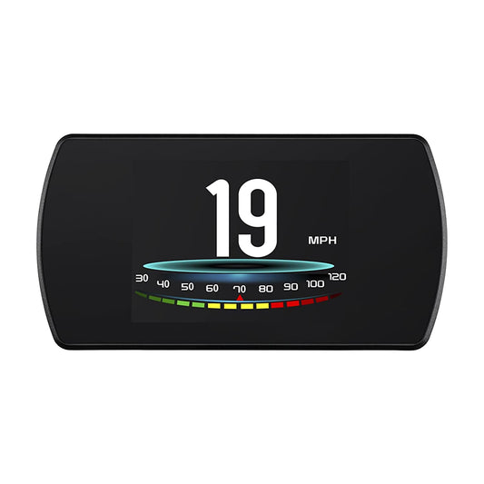 wiiyii T800 Universal Digital Car HUD Head Up Display GPS Speedometer Car Smart Trip Computer, Display Speed, Voltage, Clock, with MPH Speed Alarm Low Voltage Alarm