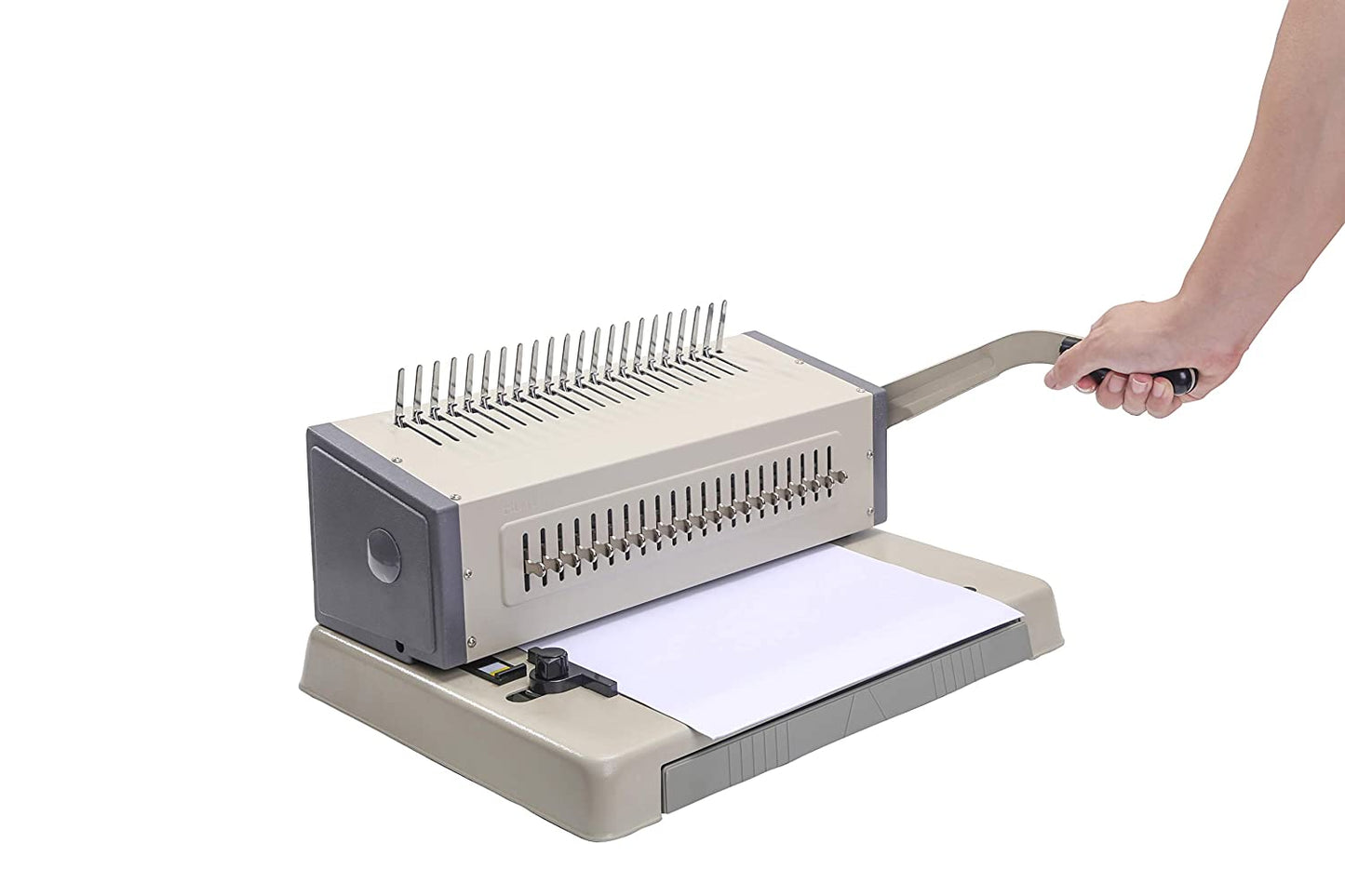 21 Hole Metal Binding Machine Comb Binding Manual Punch and Bind Operation Capacity:500 Sheets by BUYOR - Hatke