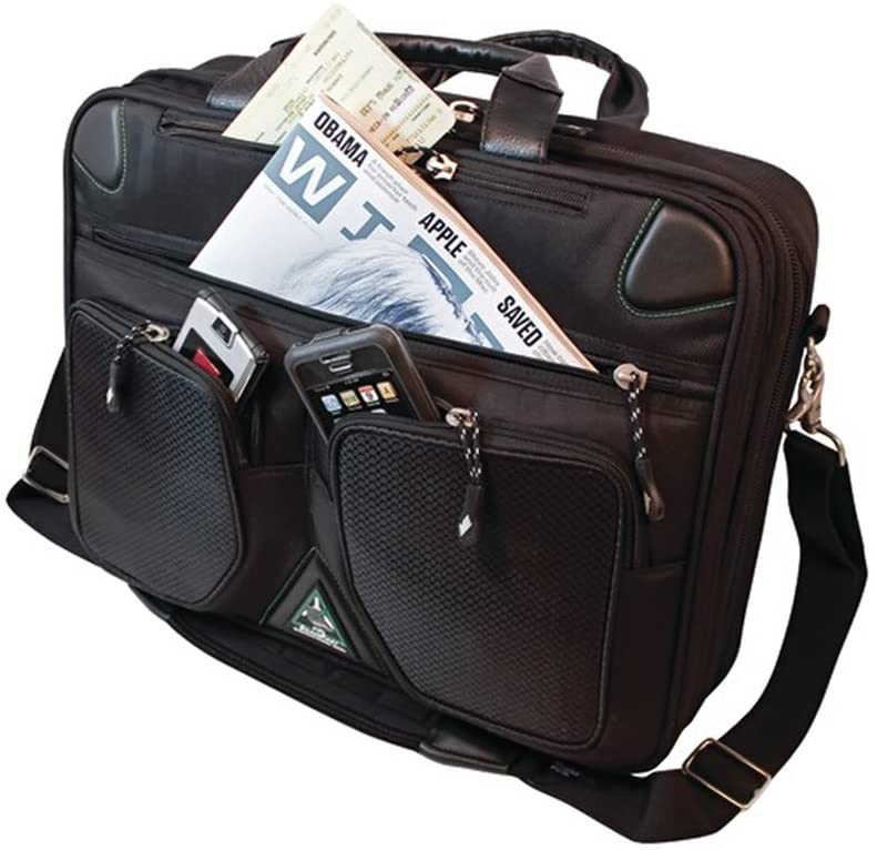 Mobile Edge ScanFast Checkpoint and Eco Friendly Laptop Briefcase 16 Inch PC, 17 Inch Mac for Men, Women, Business Travel, Student, Black MESFBC2.0 - Hatke