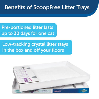 PetSafe ScoopFree Self-Cleaning Cat Litter Box Tray Refills with Sensitive Non-Clumping Crystals, 3-Pack