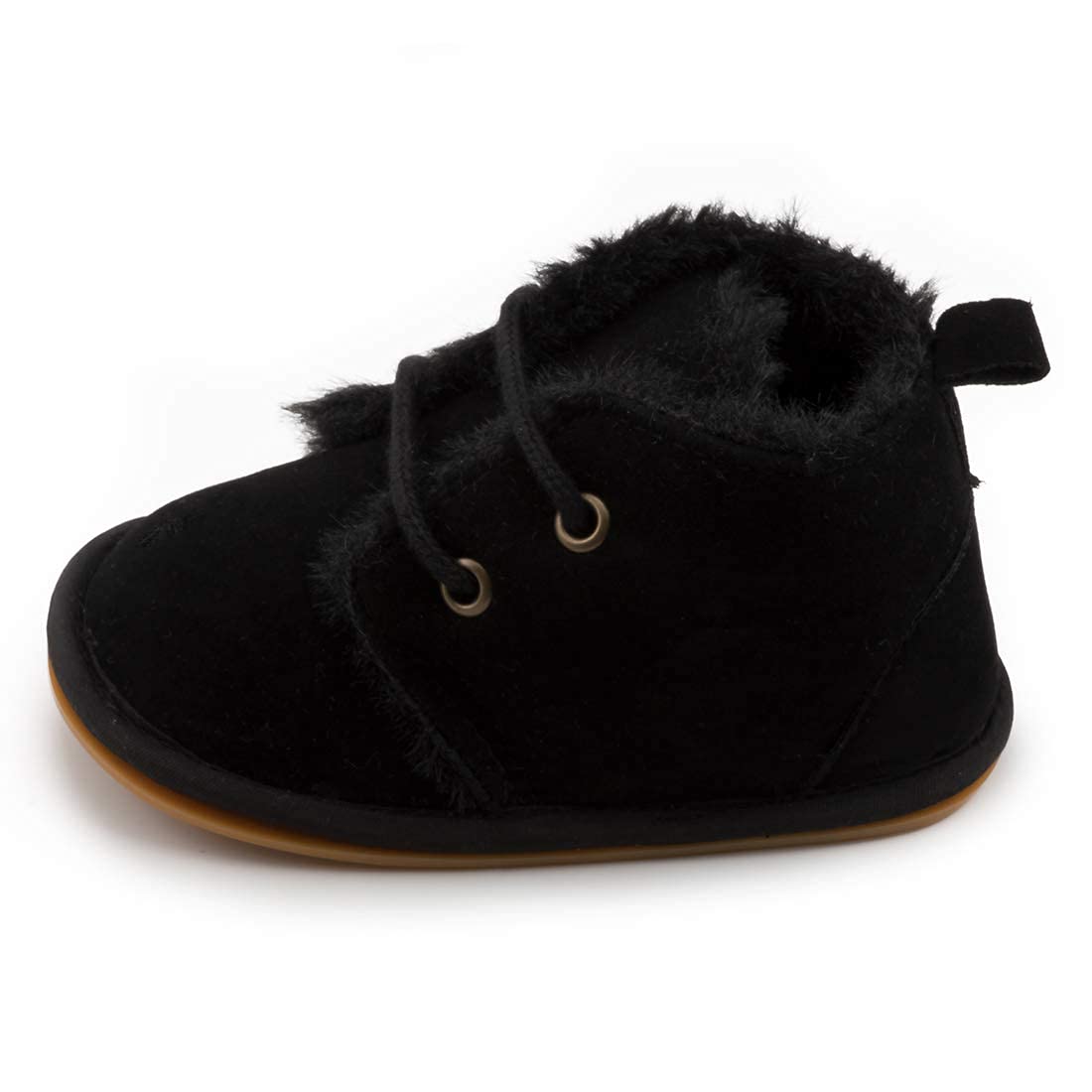 Zoolar Cozy Fur Non-Slip Warm Booties 6-12 Months Baby Boys Girls Toddler First Walker Outdoor Winter Shoes