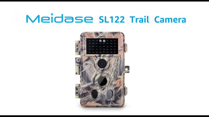 Meidase SL122 Pro Trail Camera, Advanced H.264 1080P Video Game Camera with Enhanced Night Vision, Fast 0.2S Trigger Speed, 82ft Motion Activated, Wide 110° View Angle, Waterproof