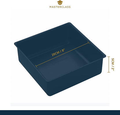 Masterclass Non-stick Deep Square Cake Tin With Loose Base, 20cm (8") - Hatke