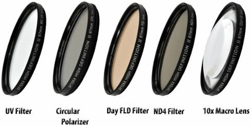Opteka 52mm High Definition II Professional 5 Piece Filter Kit includes UV, CPL, FL, ND4 and 10x Macro Lens For Canon EF 28mm f/2.8, 35mm f/2. 50mm f/1.8 II, 50mm f/2.5 Macro, EF-S 60mm f/2.8, 135mm f/2.8, 35-80mm f/4-5.6, & 80-200mm f/4.6-5.6 SLR Lenses