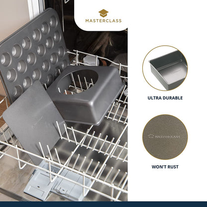 Masterclass Non-stick Deep Square Cake Tin With Loose Base, 20cm (8") - Hatke