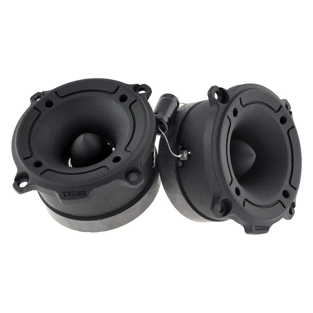 DS18 PRO-TW120B Super Tweeter in Black - 1", Aluminum Frame and Diaphragm, 240W Max, 120W RMS, 4 Ohms, Built in Crossover (Mylar Capacitor Filter)-  (Pair)