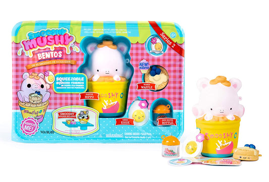 New! Smooshy Mushy BENTOS Box Collectible Figure- Happer Hippo, Wanda Waffle, and Emma Eggie - Series 2
