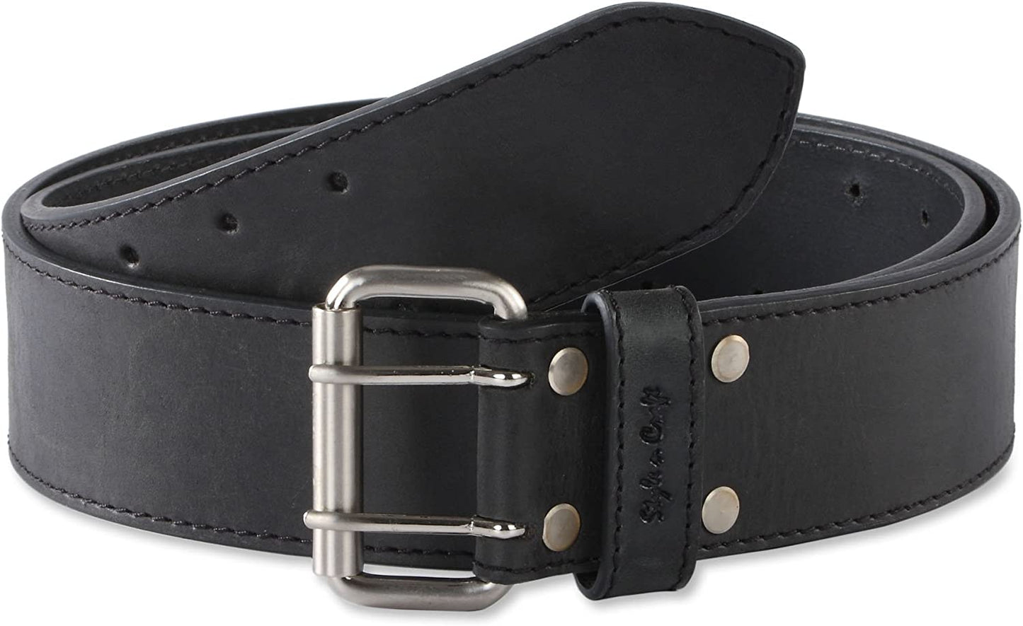 Style n Craft 392752 2-Inch Work Belt in Heavy Top Grain Hunter Leather, Black