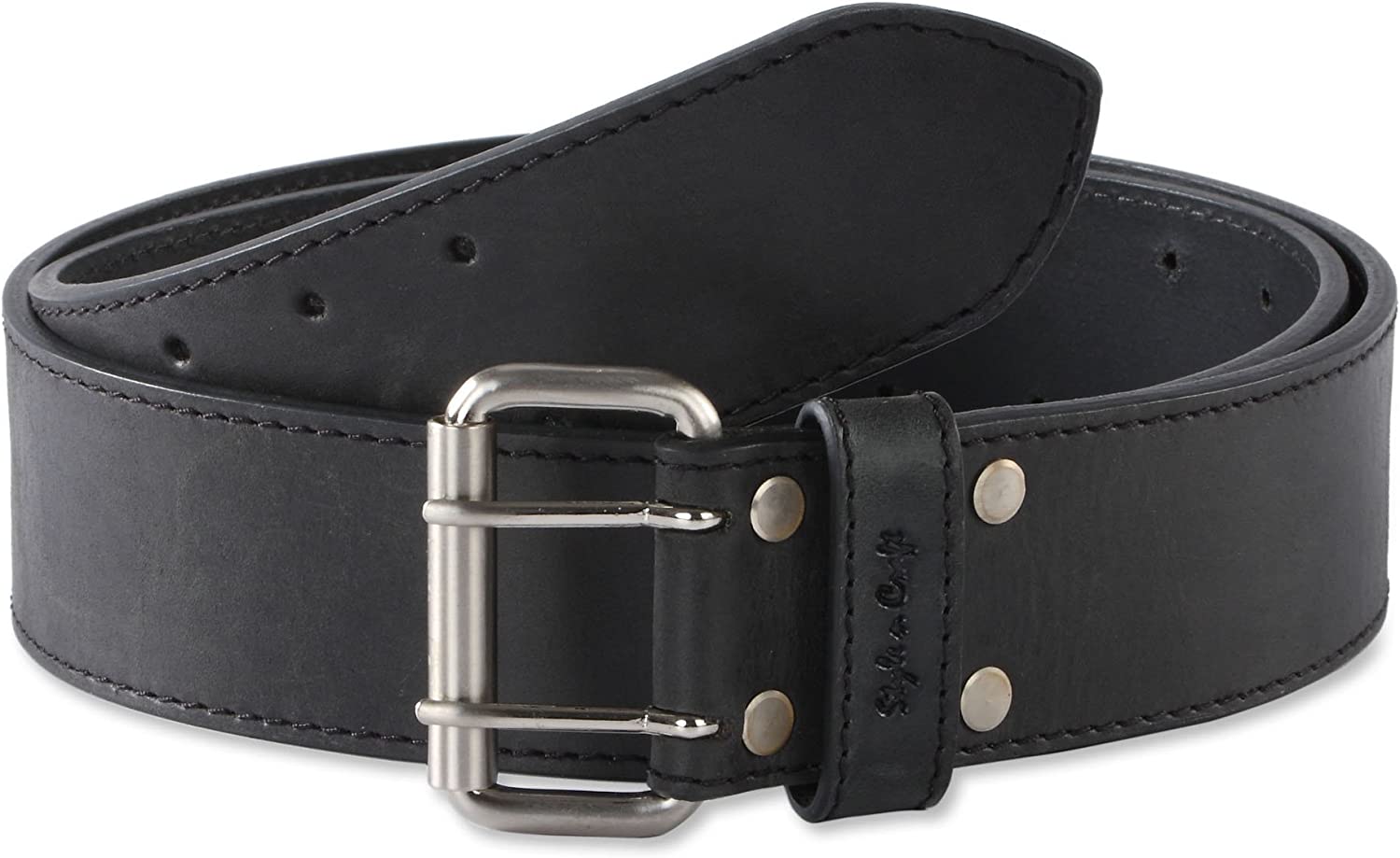 Style n Craft 392752 2-Inch Work Belt in Heavy Top Grain Hunter Leather, Black - Hatke