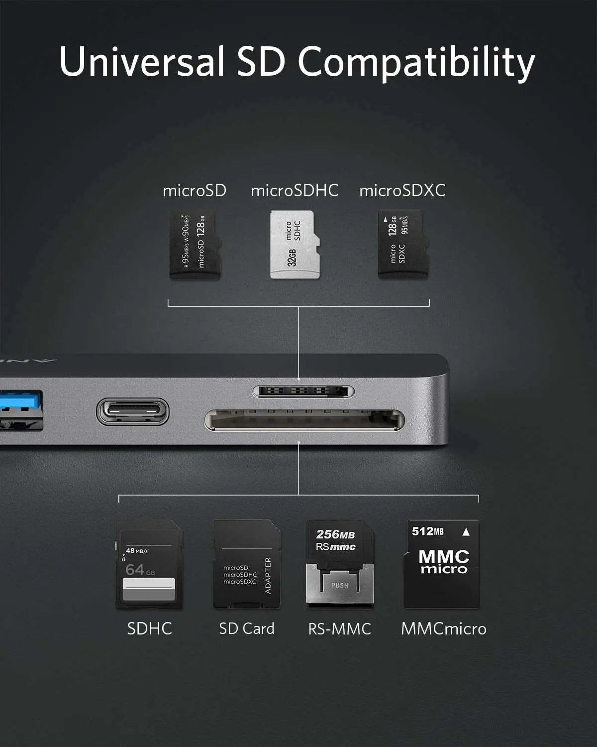Anker PowerExpand Direct 7-in-2 USB C Hub for MacBook, with Thunderbolt 3 USB C Port (100W Power Delivery), 4K HDMI Port, USB C and USB A 3.0 Data Ports, SD and microSD Card Reader - A8371 - Hatke