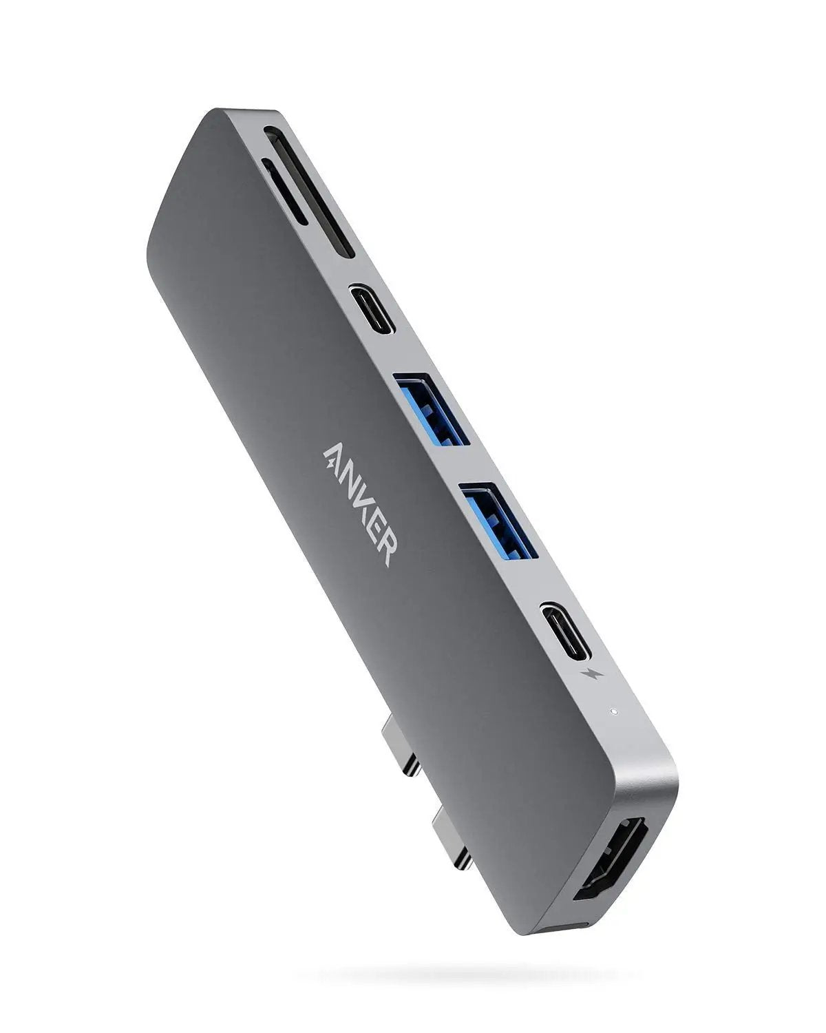 Anker PowerExpand Direct 7-in-2 USB C Hub for MacBook, with Thunderbolt 3 USB C Port (100W Power Delivery), 4K HDMI Port, USB C and USB A 3.0 Data Ports, SD and microSD Card Reader - A8371 - Hatke