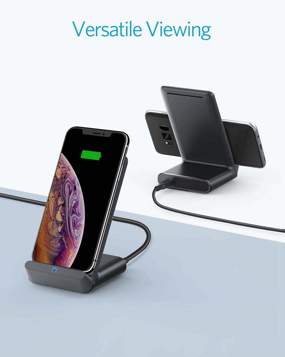 Anker PowerWave Evo Stand Wireless Charger with Quick Charge 3.0 Charger B2525 - Hatke