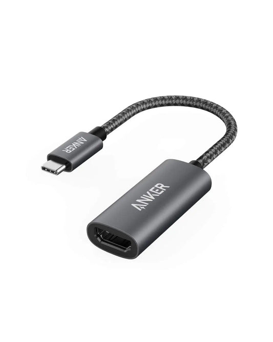 Anker USB C to HDMI Adapter (4K@60Hz) - A8312 , PowerExpand+ Aluminum Portable USB C Adapter, for MacBook Pro, MacBook Air, iPad Pro, Pixelbook, XPS, Galaxy, and More (Compatible with Thunderbolt 3 ports) - Hatke