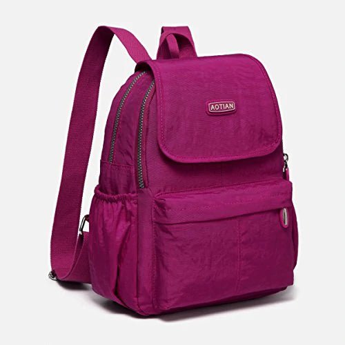 AOTIAN Small Lightweight Nylon Casual Travel Hiking Daypack Backpack for Girls and Women - 9 Liters - Hot Pink - Hatke