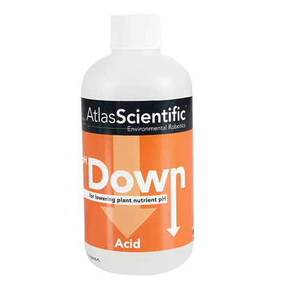 Atlas Scientific pH Up and pH Down Control Test Kit - Hydroponics Solution - pH Calibration Solution for Water Test, Aquaponics, Raising & Lowering Plant Nutrients - pH Test Indicator - 8oz/250ml - Hatke
