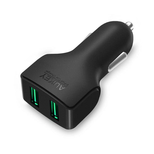 Aukey CC-S3 24W 4.8A Compact Dual Port Car Charger with AiPower - Hatke