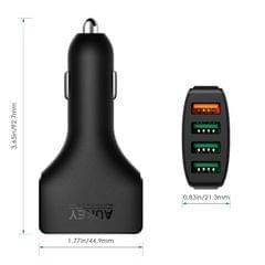 Aukey CC-T9 55.5W Qualcomm 3.0 Quick Charge 4 Ports USB Car Charger for Smartphones and Tablets - Hatke