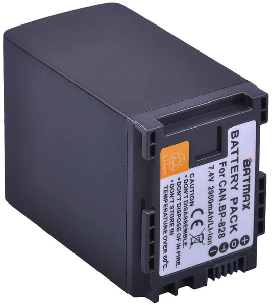 Batmax 2900mAh BP-820/828 Li-ion Rechargeable Battery + LCD USB Charger for Canon VIXIA GX10,HFG30,HFG40,XA10,XA11,XA35,XF400,XF405 Camcorders - Hatke