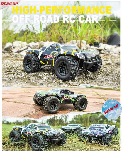 BEZGAR TS201 RC Cars-1:20 Remote Control Cars-2WD,15 Km/h All Terrains Offroad Remote Control Truck-RC Racing Car with 2 Rechargeable Batteries, Holiday Xmas Gift for Boys Kids, Adults - Hatke