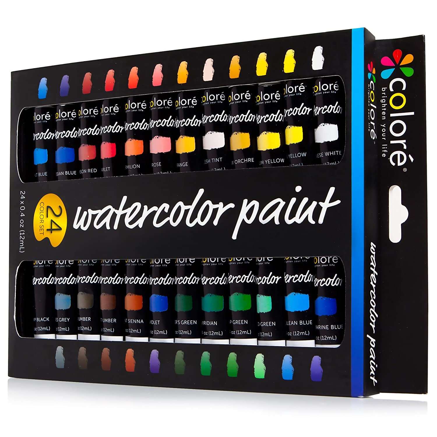 Colore Watercolor Painting Kit, 24 Colors - Hatke